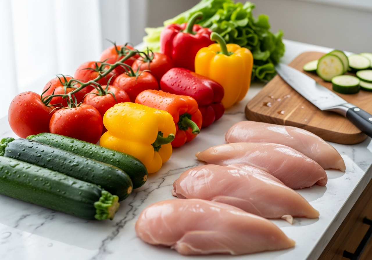 Preparacion de comida saludable